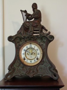 Art Nouveau Ansonia Miranda Clock Figure 1008 Circa 1895 - 1905
