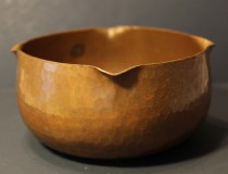 Roycroft Hammered Copper Bowl With Pinched Corners - Early Mark