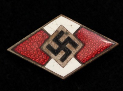 German World War II Hitler Jugend Youth Enamel Membership Badge