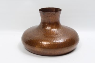Signed Roycroft Arts & Crafts Hand Hammered Copper Gourd Squat Vase Model # 239