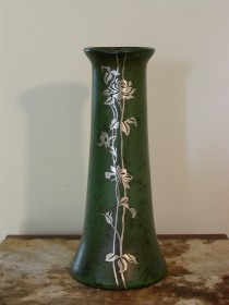 Heintz Art Metal Vase - Sterling Silver Climbing Rose & Floral Appliqué