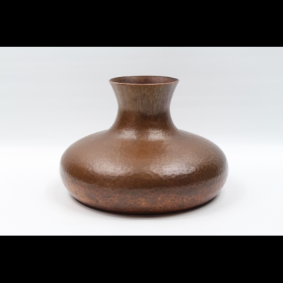 Signed Roycroft Arts & Crafts Hand Hammered Copper Gourd Squat Vase Model # 239