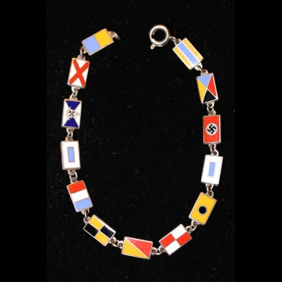 MS St Louis Souvenir Bracelet – Voyage of the Damned - Nautical Flags & Nazi Flag