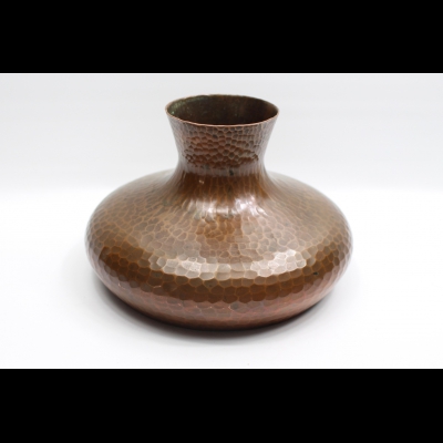 Roycroft Arts & Crafts Hand Hammered Copper Gourd Squat Vase Model # 239