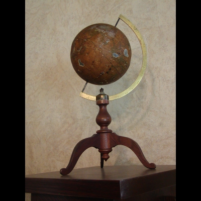 Perce's Magnetic Globe - Antique Civil War Era School Model