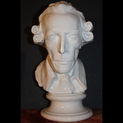 Rare Meissen White Porcelain Bust Frederick The Great